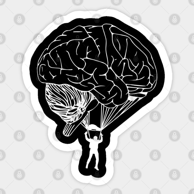 education parachute jump brain Sticker by ShirtyLife